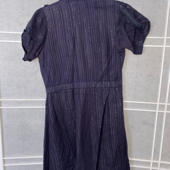 Vintage dallin chase button up pin stripe metallic dress - Picture 5 of 5